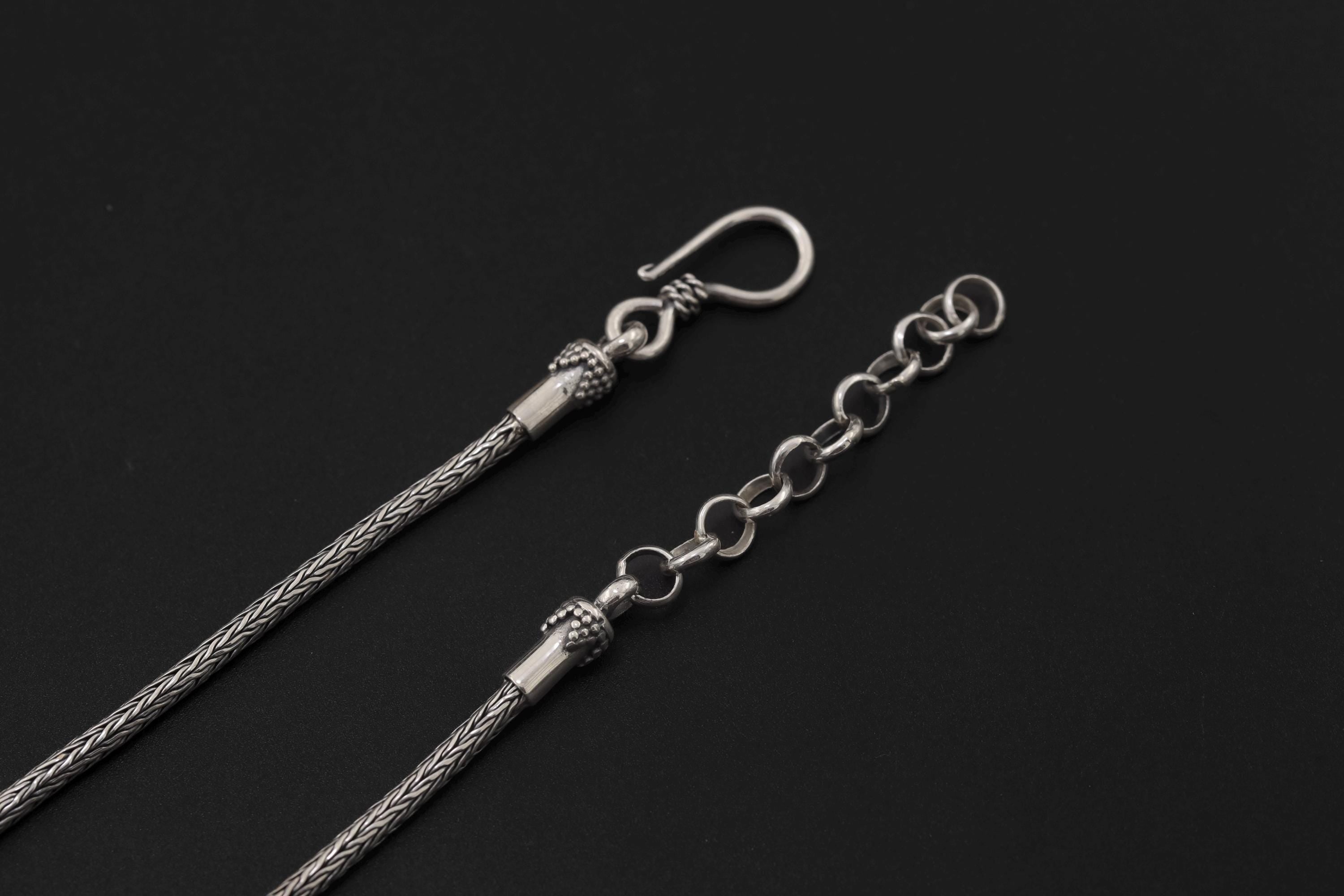 Handmade White Pearl Sterling Silver Necklace, Oxidized Beaded Chain, Ocean Luster Jewelry
