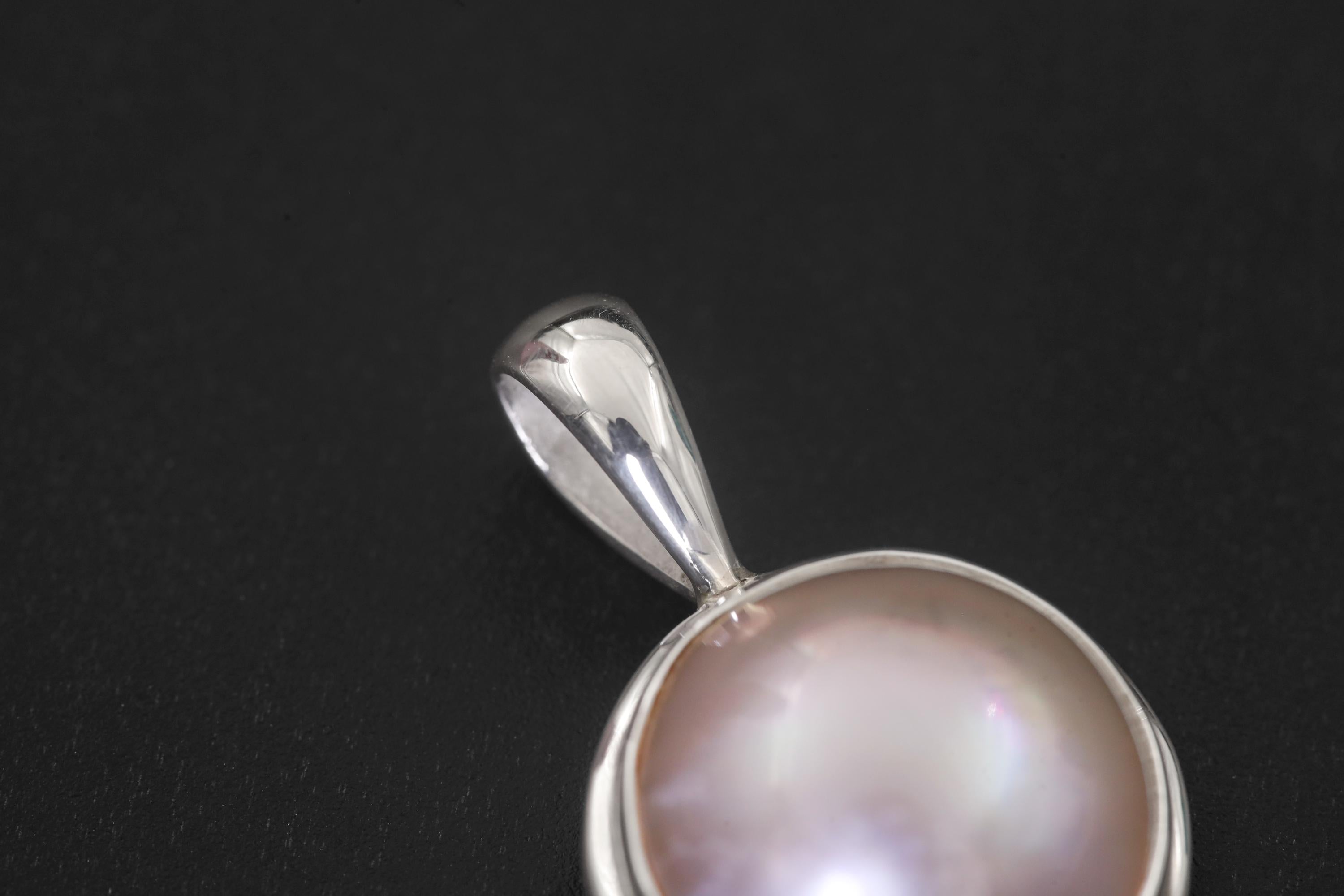 Sterling Silver Pearl Opal Pendant Necklace, Round Pear Shape Drop Jewelry