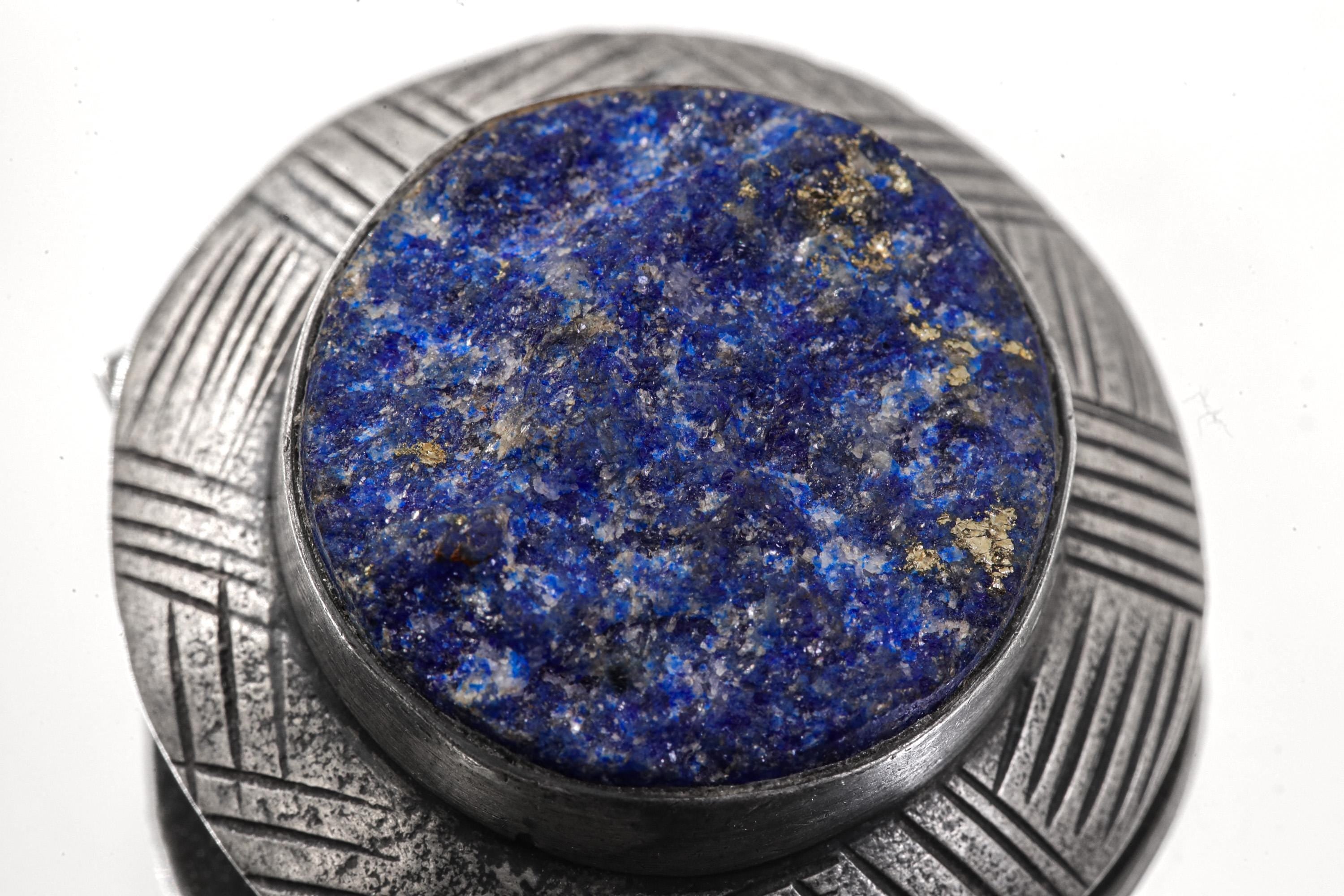 Lapis Lazuli Shield Pendant 925 Sterling Silver Stack Necklace Third Eye Chakra Sagittarius Gift
