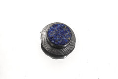 Lapis Lazuli Sterling Silver Shield Pendant: Artisan Third Eye Chakra Jewelry