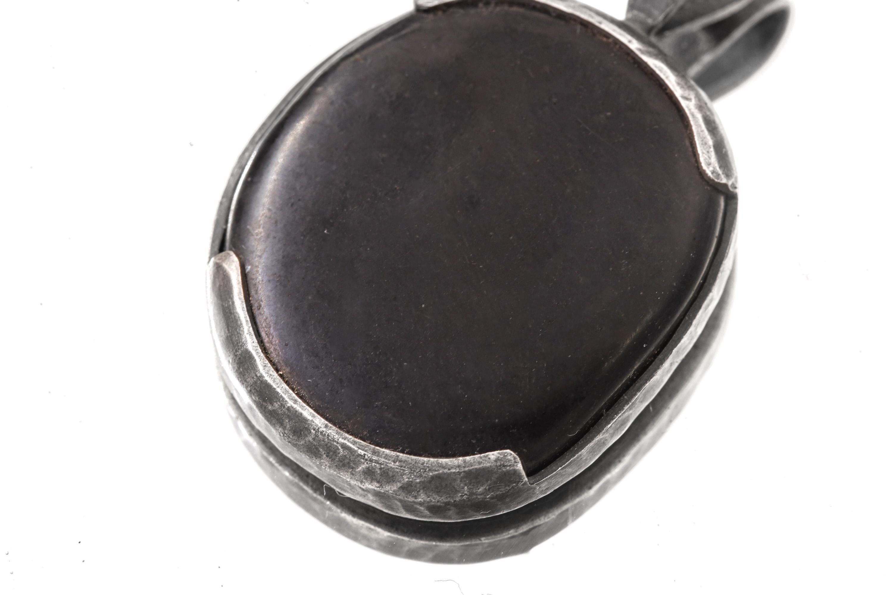 Hammered Sterling Silver Pyrite Pendant: Solar Plexus Chakra, Leo Zodiac