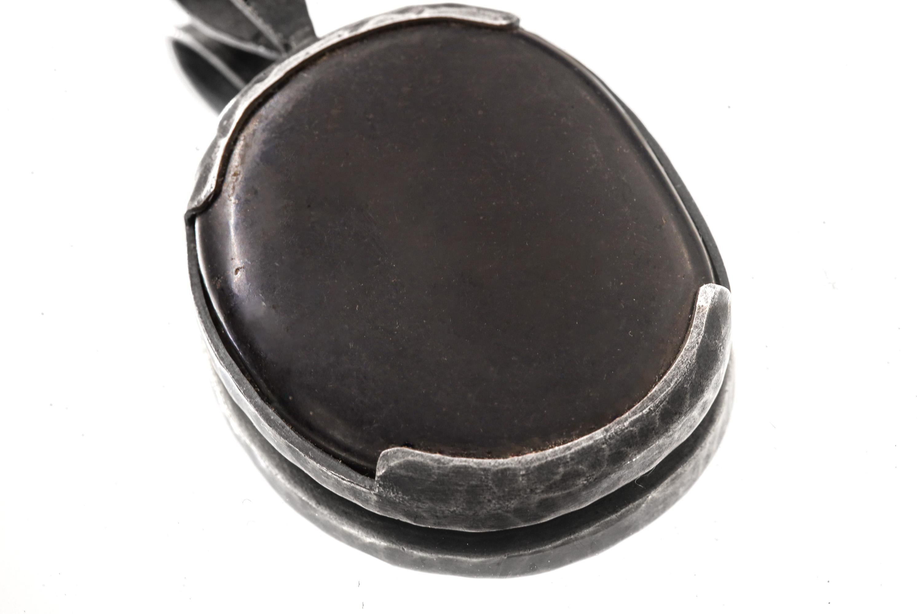 Hammered Sterling Silver Pyrite Pendant: Solar Plexus Chakra, Leo Zodiac