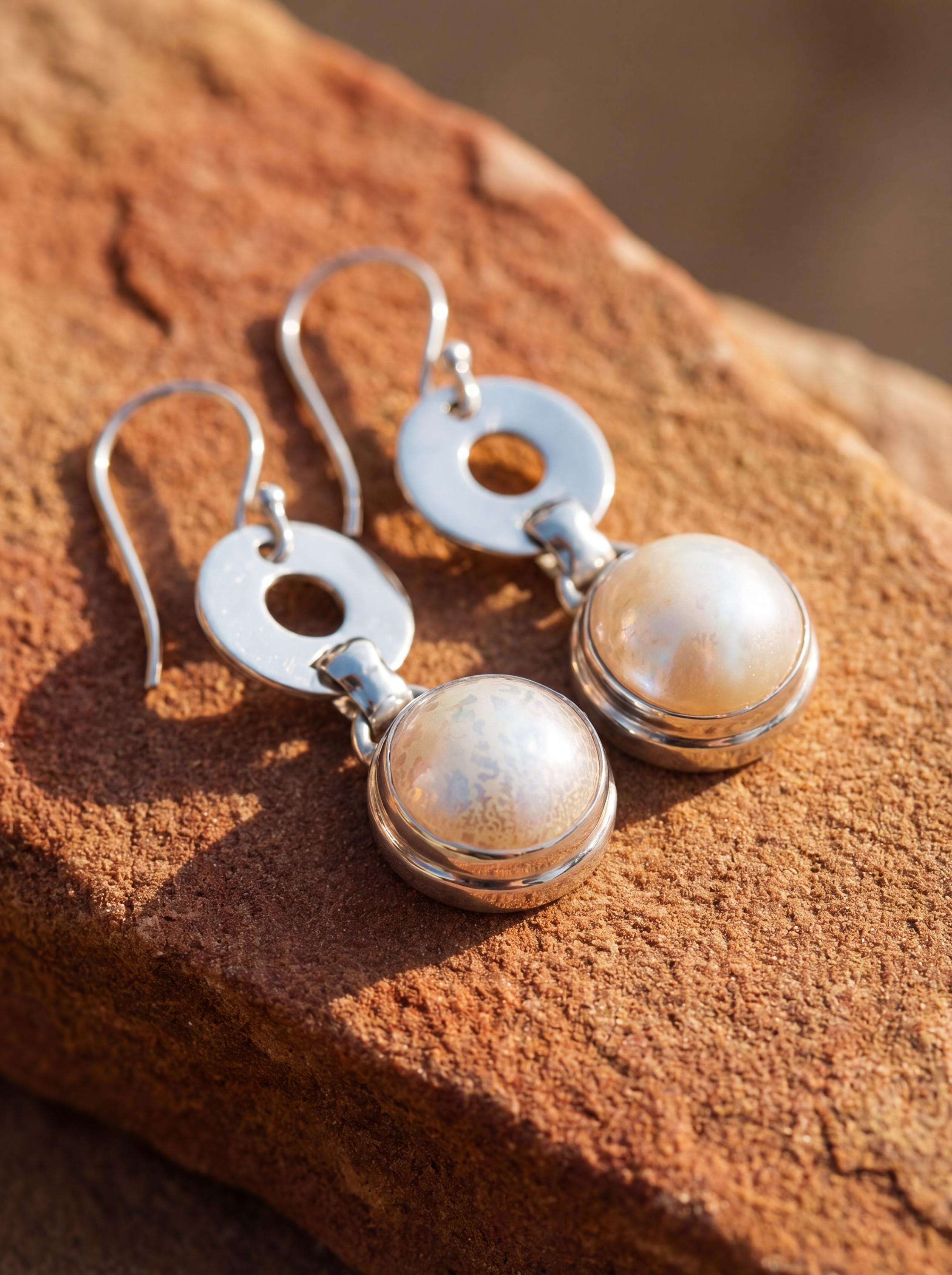 Sterling Silver Pearl Drop Earrings: Classic Luminous Dangle Jewelry