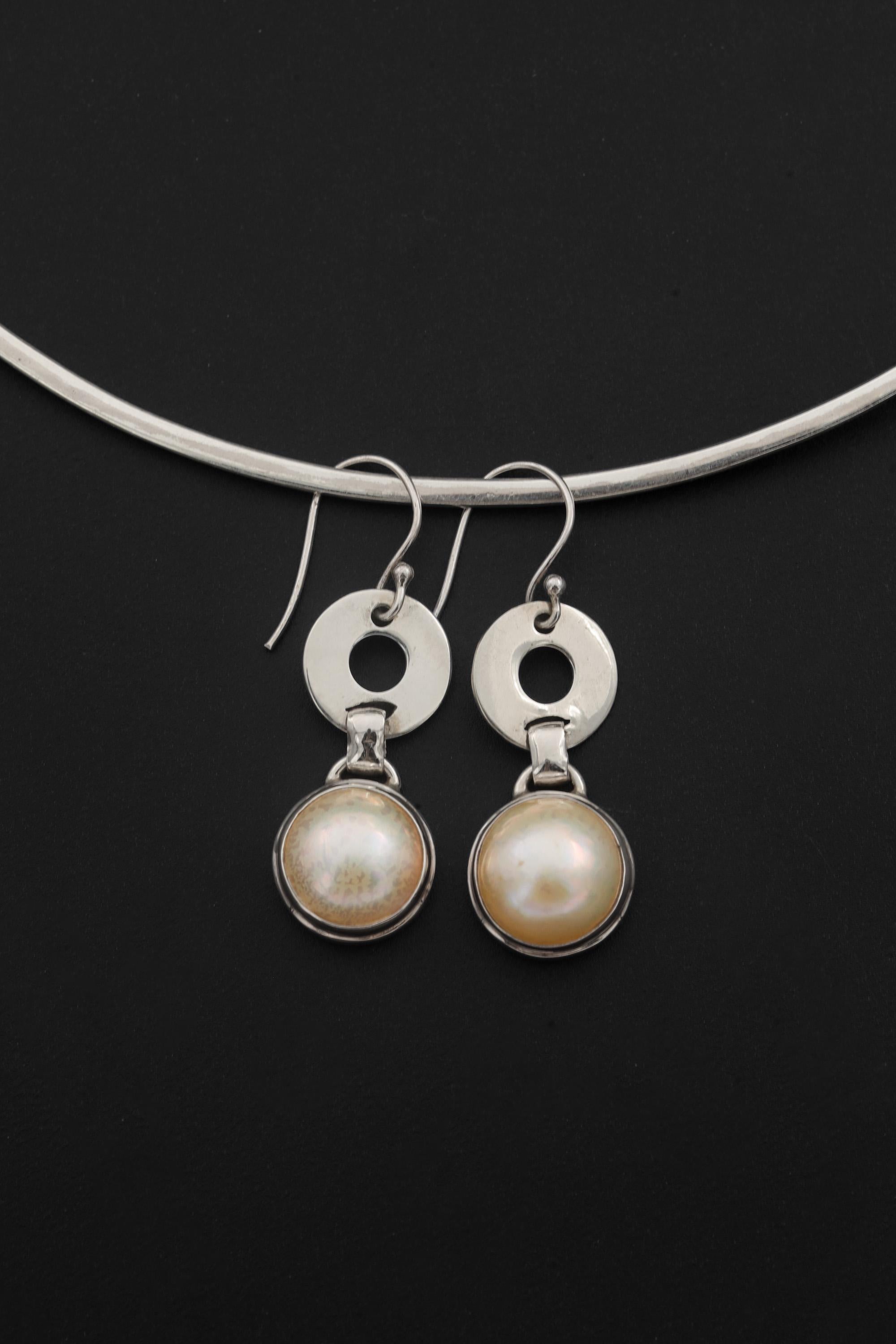 Sterling Silver Pearl Drop Earrings: Classic Luminous Dangle Jewelry