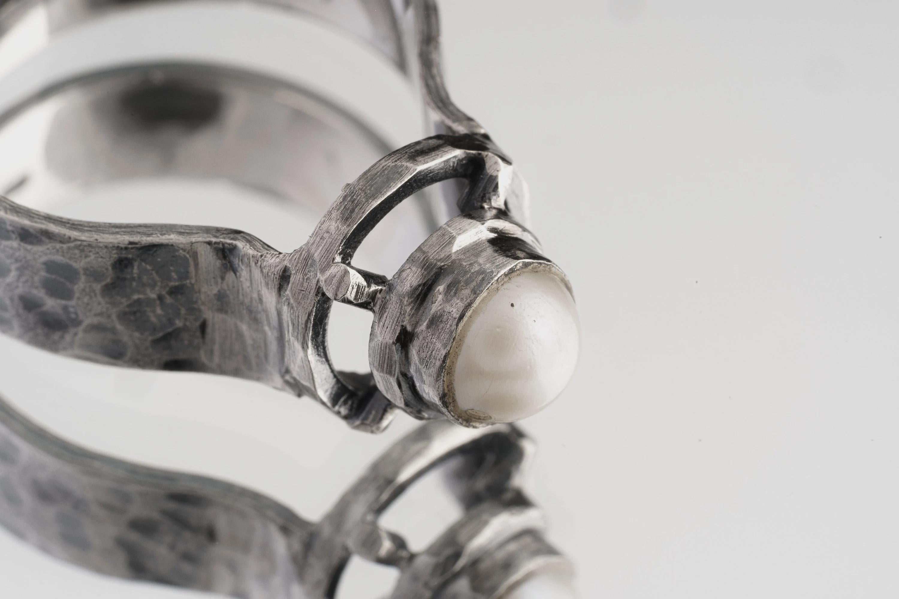 Custom Order Basra Pearl Ring 925 Sterling Silver Size 6
