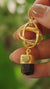 Brown Tourmaline & Opal Pendant: 18K Gold-Plated Sterling Silver, Libra Zodiac
