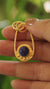 Lapis Lazuli Sun & Moon Pendant: Textured Sterling Silver, 18K Gold Plated