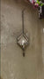 Quartz Reliquary Hanging Decoration, Geometric Mirror Brass Ornament, Raw Crystal Point, Sacred Home Decor, Boho Wall Hanging