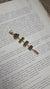 Rainbow Tourmaline Pendant in Textured 18 Carat Gold-Plated Sterling Silver, Six Unique Gemmy Tourmaline Crystals, Dangling Gold Charm
