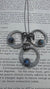 Labradorite Crescent Moon Pendant: Oxidized Sterling Silver, Scorpio Zodiac