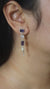 Amethyst Moonstone Quartz Earrings: Sand Textured Sterling Silver Studs