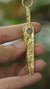 Blue Moonstone Spoon Pendant 18k Gold Plated Brass Cutter Necklace Ritual Tool Third Eye Chakra Jewelry Gift