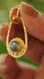 Rainbow Labradorite Sun & Moon Pendant: Boho Gold Plated Sterling Silver