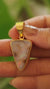 Australian White Opal Pendant: 18K Gold-Plated Sterling Silver, Heart Chakra