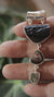 Sterling Silver Tektite Pendant: Watermelon Tourmaline & Pyrite