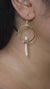 Baroque Pearl Dangle Earrings: Hammered 18k Gold Plated Sterling Silver