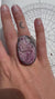 Large Chunky Raw Natural Ruby - Brushed & Oxidised - 925 Sterling Silver - Heavy Set Adjustable Textured Ring - Size 5-10 US
