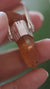 Australian Lemurian Quartz Pendant 925 Sterling Silver Hammered Cap Orange Crystal Point Crown Chakra Gift