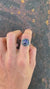 Lapis Lazuli Dome Ring 925 Silver Rustic Textured Band Brazilian Blue Gemstone Throat Chakra Statement Jewelry