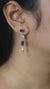 Amethyst Moonstone Clear Quartz Earrings 925 Sterling Silver Stud Drops Sand Textured Third Eye Crown Chakra Gift