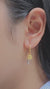 Gold Plated Lemurian Quartz Hoop Earrings: Australian Crystal