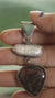 South Sea Pearl Black Rutile Quartz Pendant, Oxidized Sterling Silver, Brush Texture, Cabochon Crystal Charm Gift