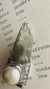 Chlorite Quartz Point Pendant: South Sea Pearl, Oxidized Sterling Silver