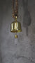 Clear Quartz Prayer Bell, 18k Gold Plated Bronze Ritual Bell, Crystal Hanging Chime, Spiritual Decor, Altar Bell Gift