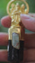 Lord Ganesha Aquamarine Black Tourmaline Talisman Pendant, Gold Plated Brass & Sterling Silver, Protection Healing Energy, Chakra Jewelry