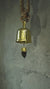 Smoky Quartz Prayer Bell, 18k Gold Plated Bronze Ritual Bell, Crystal Hanging Chime, Grounding Altar Decor Gift
