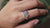 Amethyst Aquamarine Ring 925 Sterling Silver Adjustable Triple Stone Band Throat Third Eye Crown Chakra Gift