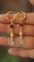 Sapphire Aquamarine Hoop Earrings, 18k Gold Plated 925 Silver Mini Hoops, Australian Blue Gemstone Jewelry Gift