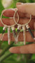Himalayan Chlorite Quartz & Pearl Stack Pendant Earring, Sterling Silver Big Hoop, Multifunctional Jewelry,Virgo, Cancer Zodiac, Unique Gift