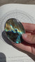 AAA Rainbow Labradorite Ring: Adjustable Sterling Silver Textured Band