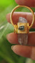 Lithium Strawberry Quartz Sapphire Emerald Pendant 925 Silver 18k Gold Plated Heart Third Eye Chakra Gift