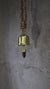 Gold Plated Bronze Prayer Bell Smoky Quartz Crystal Point Hindu Inspired Chime Sacred Space Decor Gift