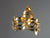 Herkimer Diamond Ring: Gold Plated Sterling Silver Adjustable Band