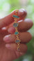 White Faceted Zircon, Aquamarine, Australian Opal Doublet & Blue Moonstone Pendant 18k Gold-Plated Sterling Silver, Texture, Unique Gift
