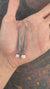 Natural Pearl - Oxidised Rustick Boho Vibe - 925 Sterling Silver - Long Textured Triangle & Gumnut like Dangle Earring Pair
