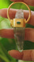 Double Terminated Citrine Quartz & Ethiopian Opal Sterling Silver Pendant - Gold Plated