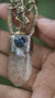 Ganesha Quartz Talisman Brass Cast Pendant, Pyrite Inclusion Quartz, Kyanite, Blue Moonstone, 925 Silver, Oxidized Hammered Textured