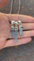 Aqua Aura Quartz & Emerald Pendant: Sterling Silver Chakra Jewelry