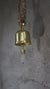 Crystal-Accented Hindu Prayer Bell, Bronze with 18k Gold Plating, Clear Quartz Amplifier, Spiritual Décor, Meditation Bell, Christmas tree