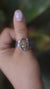 Gold Rutilated Quartz Ring 925 Sterling Silver Oxidized Hammered Mens Size 12 Solar Plexus Crown Gift