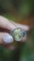 Australian Prehnite Ring 925 Sterling Silver Oxidized Hammered Mens Size 11 Heart Chakra Virgo Libra Gift