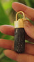 Himalayan Dravite Tourmaline Pendant: Sterling Silver, Sand Texture, 18K Gold-Plated
