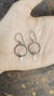 Oxidized Sterling Silver Aquamarine Wand Dangle Hoop Earrings