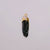 Dark Smokey Lemurian specialty Quartz point with a Raw Blue Teardrop Moonstone - Gold Plated Sterling Silver - Crystal Necklace Pendant 5