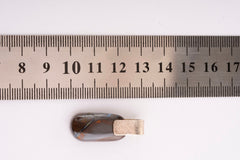 Australian Sparkly Boulder Opal - 925 Sterling Silver - Silver Dust Textured Pin Pendant Setting - Neckpiece N/3
