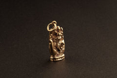 Pra Urai Buddha Hand holding Monkey God Subduing Mara Demons - Brass Cast - Pendant Necklace